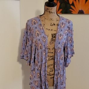 Peacock Patterned Kimono